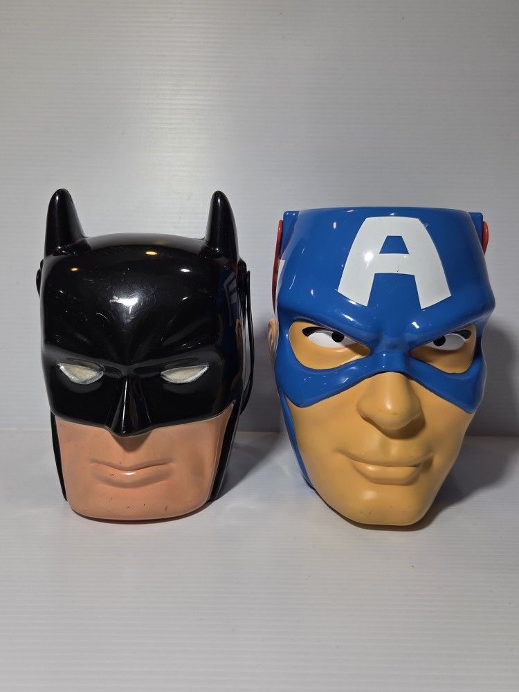 Halloween Candy Buckets Batman Captain America
