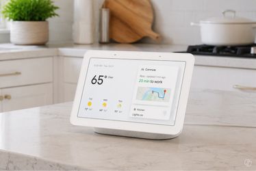 Google Nest Hub Smart Displays (4 Total) – White – With Power Adapters