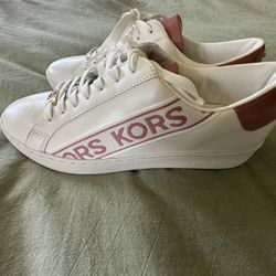 Michael Kors Women’s Fashion Sneaker – White/Pink Matte, Size 8 (Brand New)