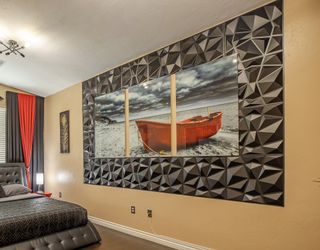 Modern Glass Triple Art Set Red Boat