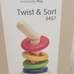 Plan Toys Wooden Stacking Rings Montessori Development Toy