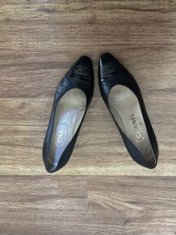 Authentic Vintage Chanel Women Shoes Size 36.5 Heel 2.5”