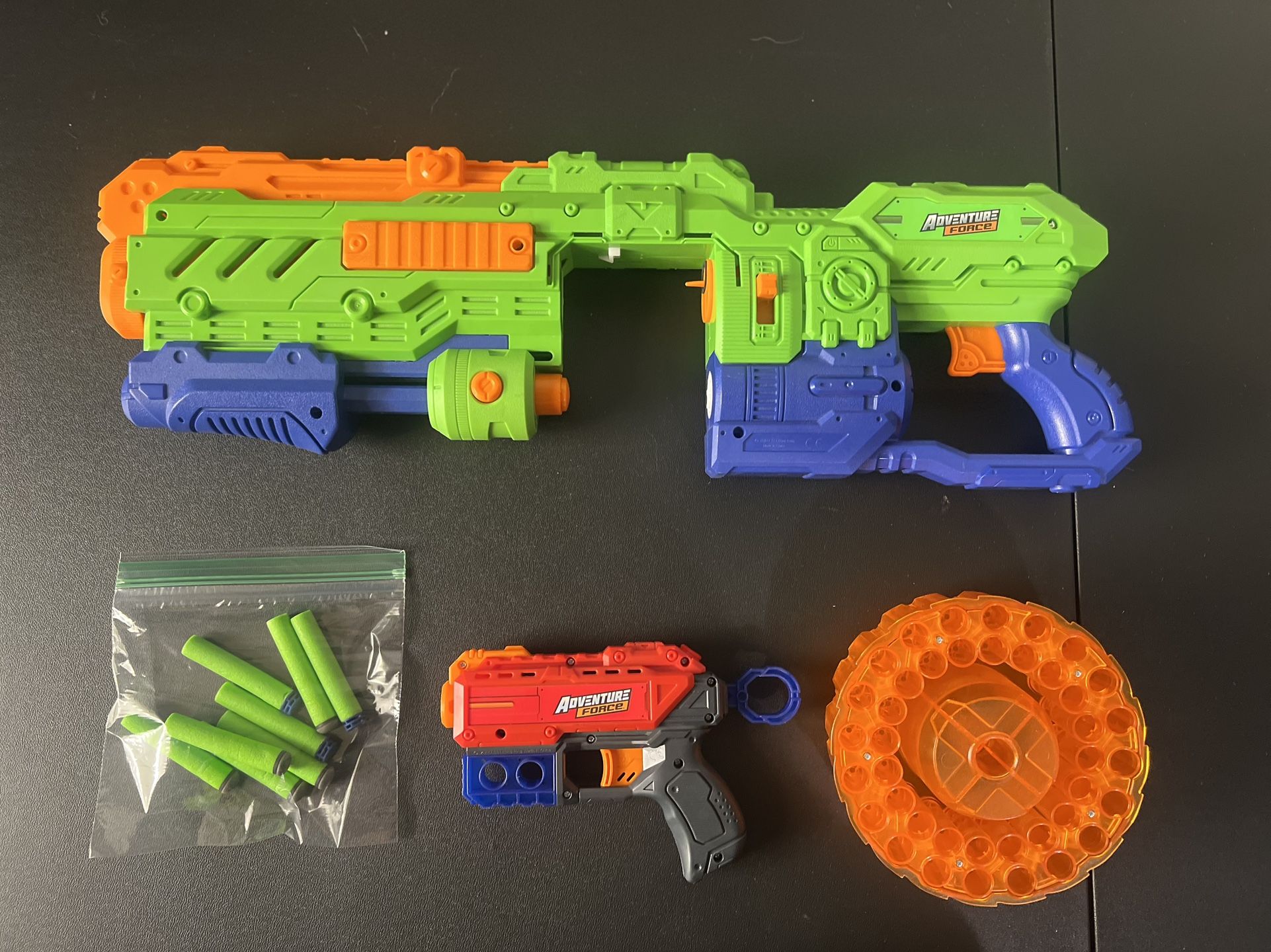 ZURU Adventure Force Super Drum Dart Gun 52 Darts & Little Adventure Force Gun
