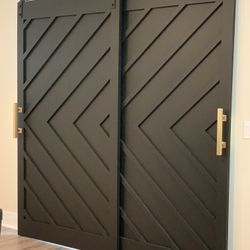 Chevron Barn Doors For Sliding Glass