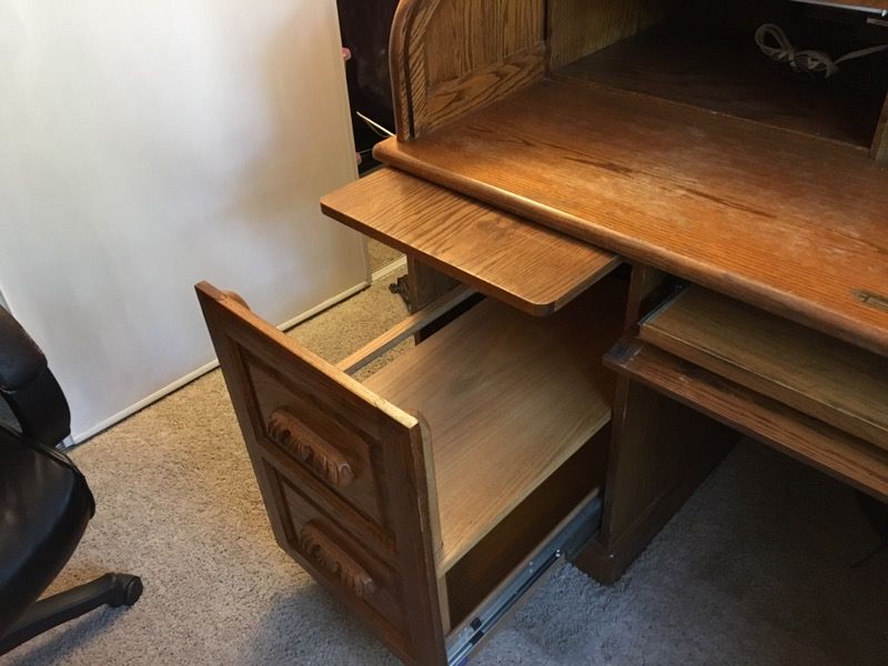 Oak Craft roll-top desk