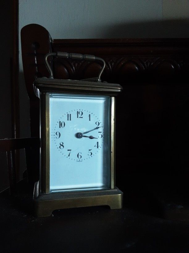 Antique Brass French Small Carriage Clock