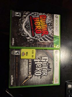 Guitar Hero Dual Game Bundle Xbox 360 (Warriors of Rock and Metallica)