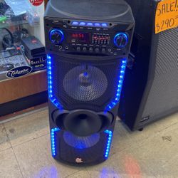 Bluetooth Rechargeable  Speaker 2 Mics Included