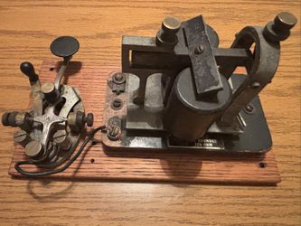 Antique Western Electric Telegraph Key And Sounder