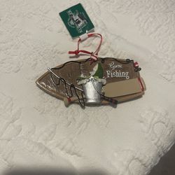 NWT Kurt Adler Gone Fishing Ornament