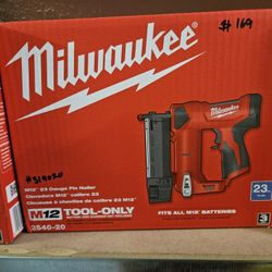 Milwaukee M12 23 Gauge Pin Nailer Tool Only 