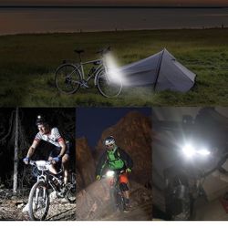 Headlight Wide Beam, Rechargeable Front Bike Lights Set