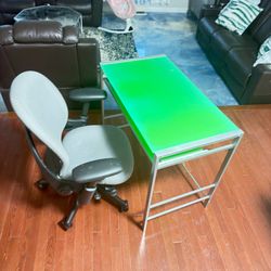 Computer desk and chair