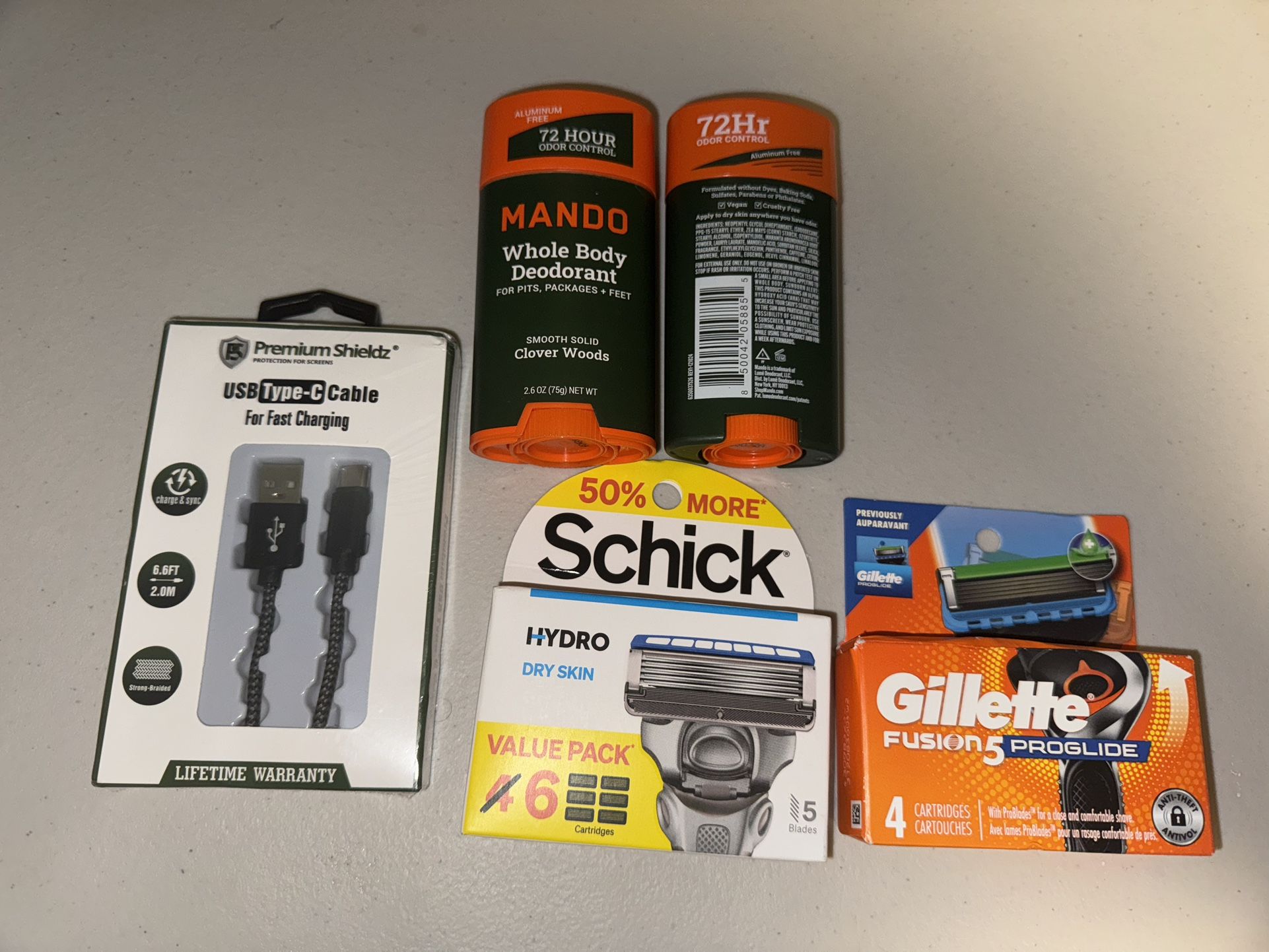 Men’s Grooming Kit – Gillette + Schick Blades + Deodorant – $35