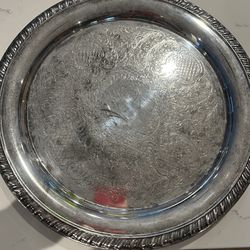 Silver round platter