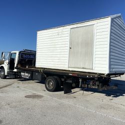 Sheds Relocated ,,, Movemos Casita De Patio Container Rv Crane 