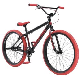 New!! 2026 SE Bikes Blocks Flyer 26" BMX Bike Black Ruby Red