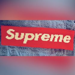 Official Supreme Headband In Red And White
