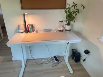 White Electric Standing Desk