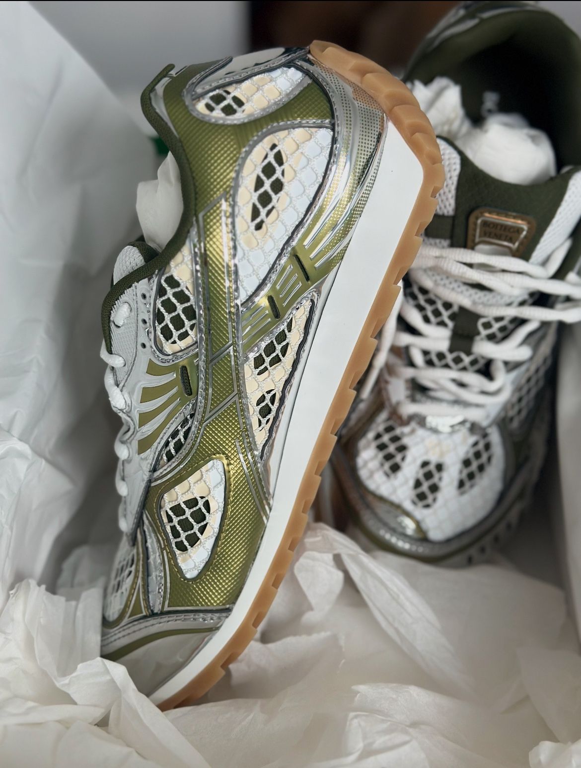 Bottega Veneta Orbit Green Sneakers