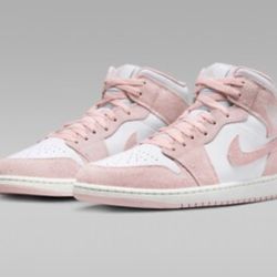 Nike Air Jordan 1 Mid SE Legend Pink Men's Size 10 Pink Suede