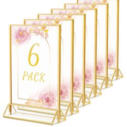 Acrylic Display Frames - Gold 5x7in 