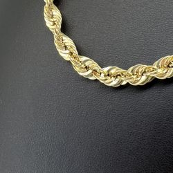 10kt Gold Hollow Rope Necklace 24” 6.5mm 20.80grams 155095 12
