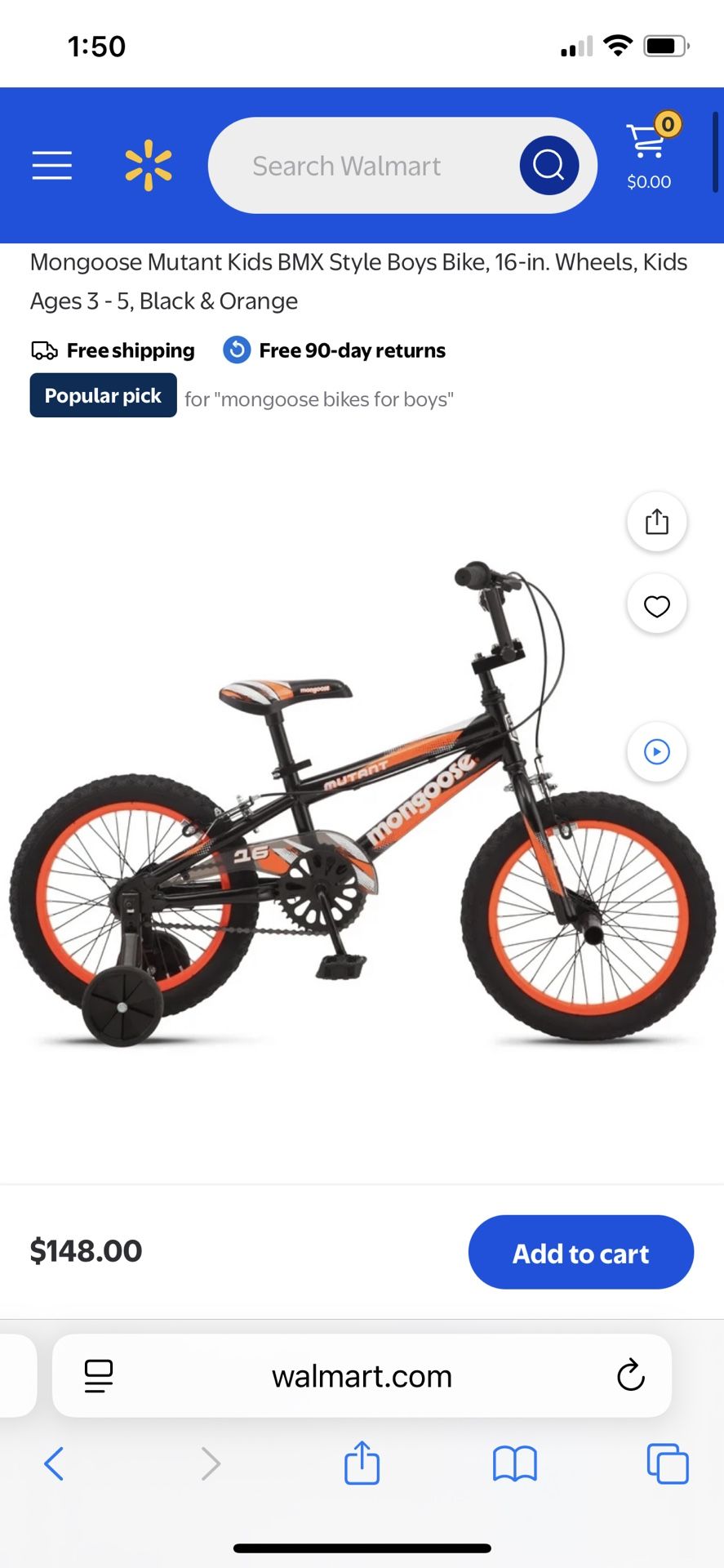 Kids 16” Bike