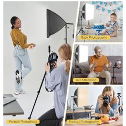 Softbox Photography Lighting Kit, 16'' x 16'' Professional Softbox Lighting Kit with 85W 3000-7500K