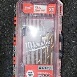 Milwaukee 21 Piece Impact Driver Bits And Drill Bits