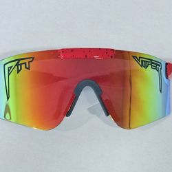 BRAND NEW RED FRAME PIT VIPER SPORT SUNGLASSES