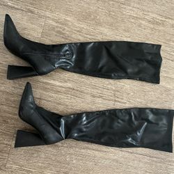 Black Thigh High Boots