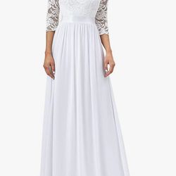 Lady’s Long White Dress