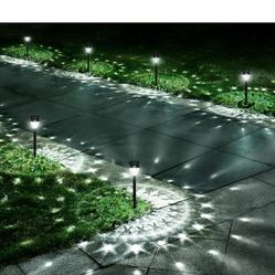 Super Bright Solar Lights, Waterproof 10 Pack, Dusk to Dawn Up to 12 Hrs Solar Powered Outdoor Pathway Garden Lights Auto On/Off, LED Landscape Lighti