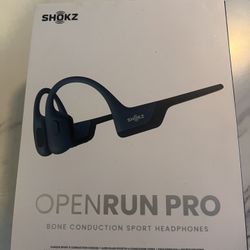 Shokz Open Run PRO steel Blue Bone Conduction Headphones Sport