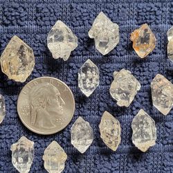 10pcs. Natural Herkimer Diamonds Lot SMALLS roughly 50ctw+ 