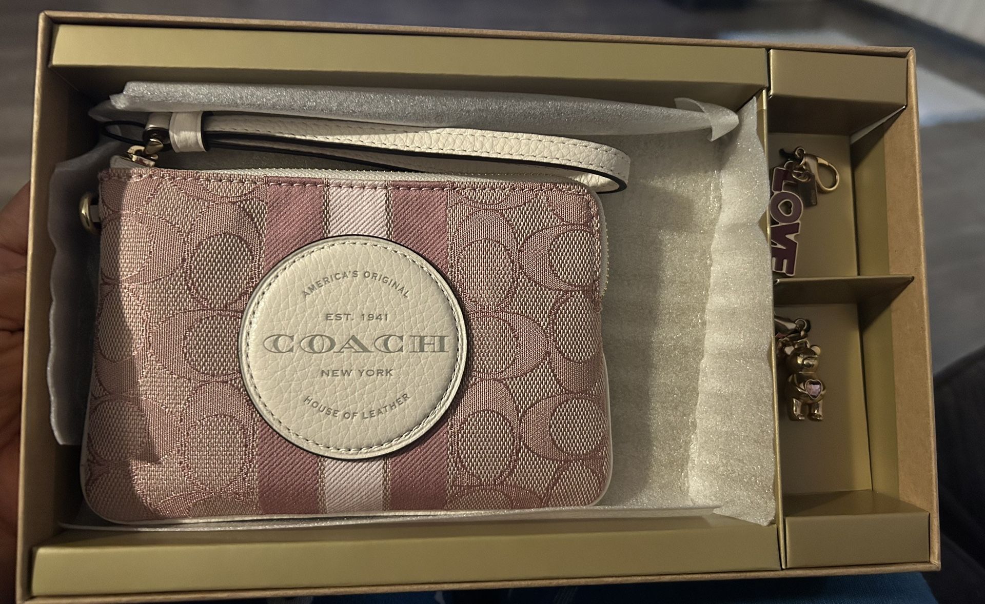 New Coach Wristlet Set Original/Set Coach Nuevo Original 