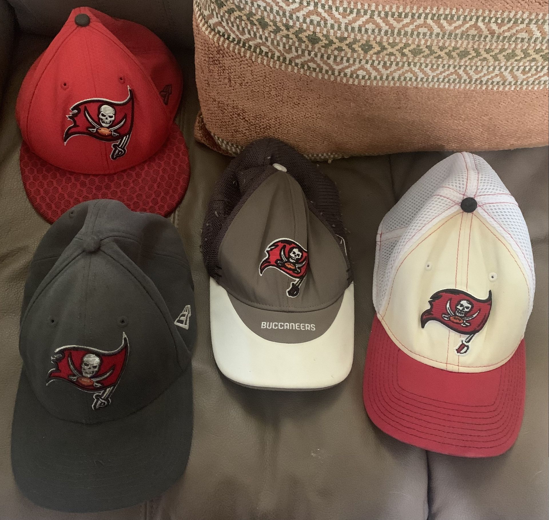 Set Of 4 Tampa Bay Buccaneers Baseball SnapBack Strapback Hats