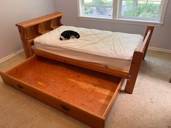 Free twin bed with drawer, mattress not included