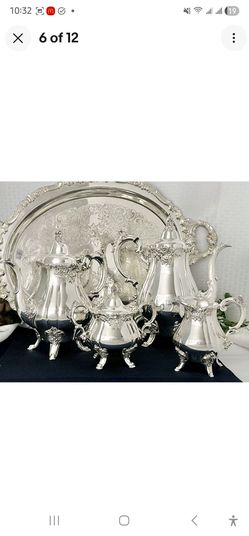 Wallace "Baroque" Silver-Plated Tea and Coffee Service Set