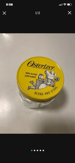 New Osterizer Liquifier-Blender MINI-BLEND 8oz. Blend and Store Glass Jar
