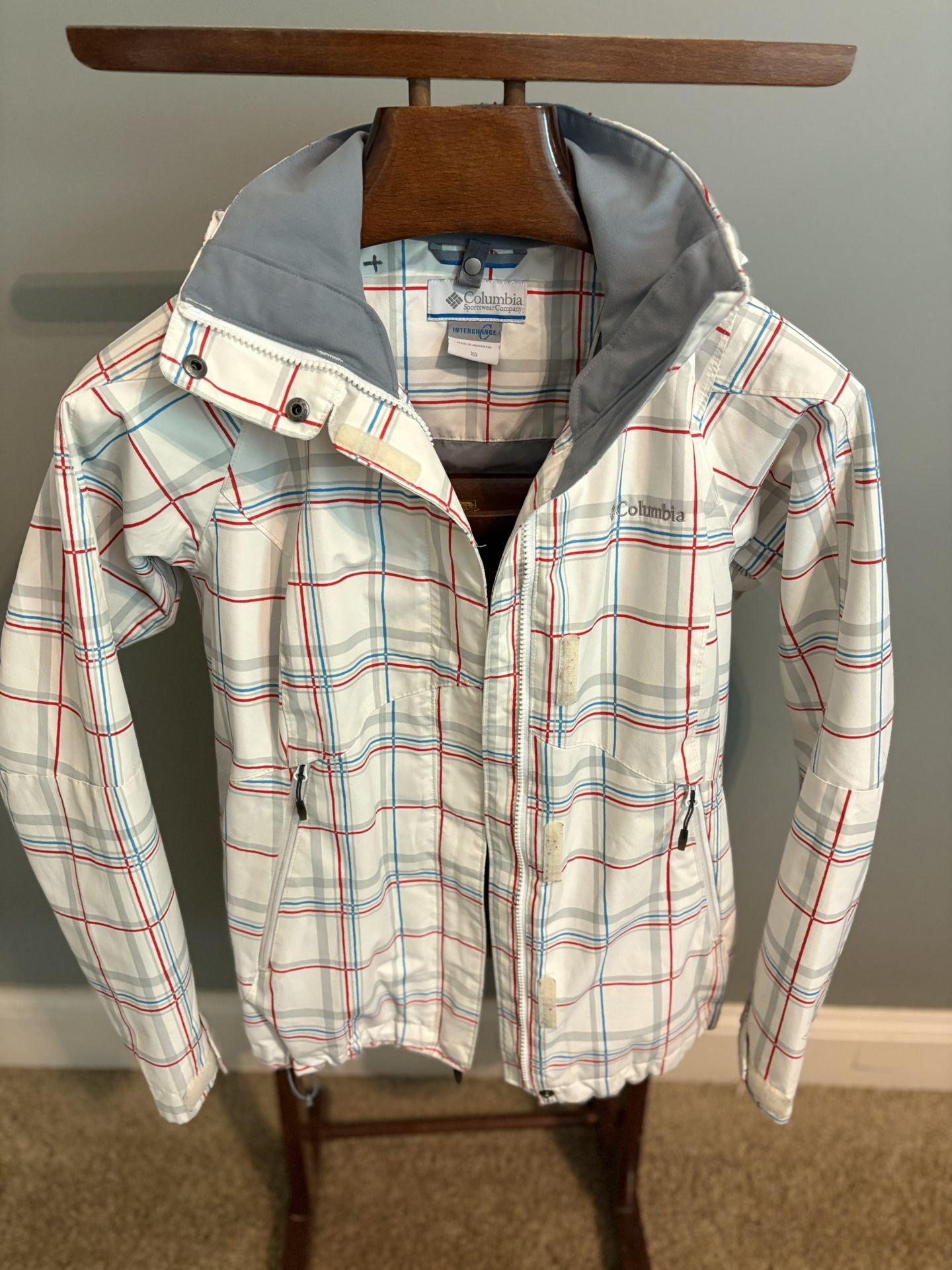 Columbia Nordic Point Interchange Jacket Coat Plaid XS Omni Heat