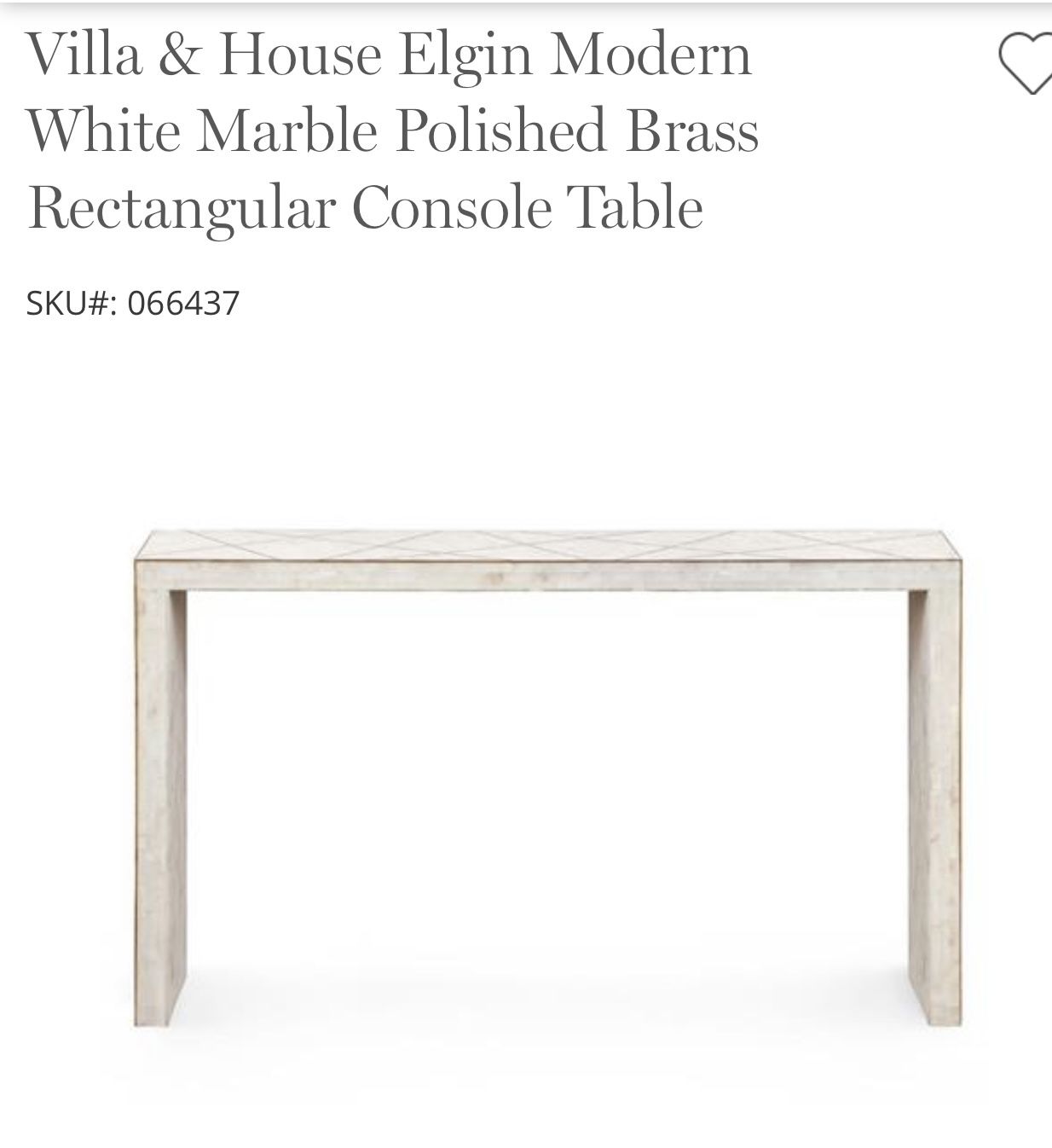 Elgin Marble Console Table