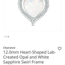 ZALES STERLING SILVER HEART NECKLACE 