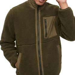 NWT GAP Mens Reversible Fleece Jacket -XS