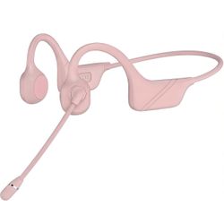 Bone Conduction Headphones with Mic-Callink, Trucker Bluetooth 5.4 Headset with Noise-Canceling Boom Microphone/Mute Function/Dual Connect, 