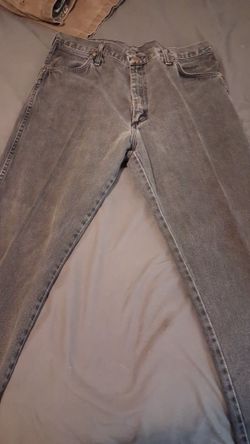 Mens faded black wrangler pants size 36x30