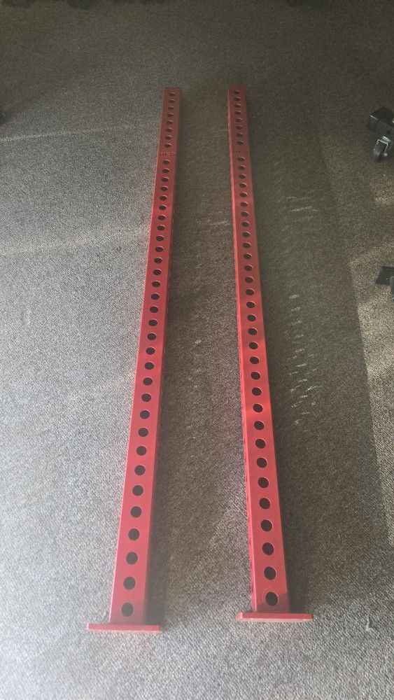 Rep Fitness Pr5000 Red 80inch Uprights Pair of 2 Power Rack 1inch 3x3