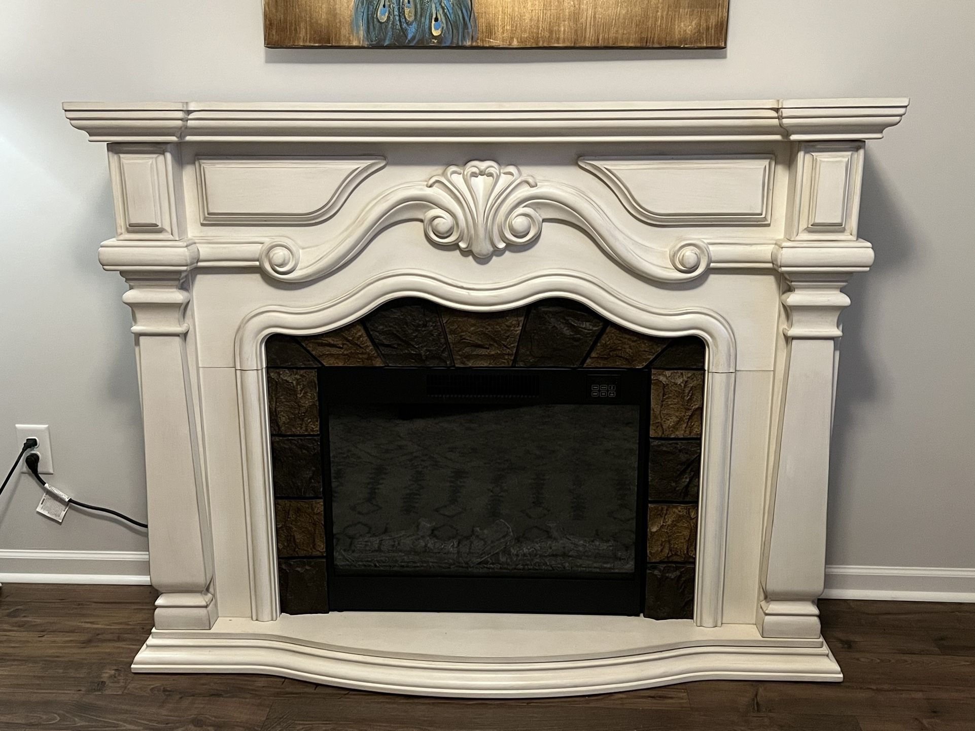 62 Grand White Electric Fireplace for Sale in Fort Mill, SC - OfferUp