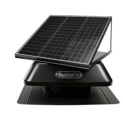 QUIETCOOL 40W SOLAR & AC/DC POWERED ATTIC VENTILATION FAN GALVANIZED STEEL